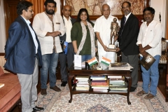 Official meeting with TN Governor regarding Gandhi 150 International peace festival event