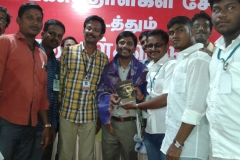 Trichy Gandhi World Foundation in association with Trichy coin Expo June 1 2016 release & Issued Mahatma Gandhi Quotes Card for all Visitors